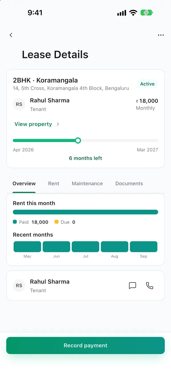 One lease, start to end